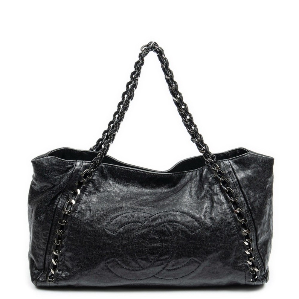 <Reduced Price> Chanel Black Leather Shoulder Bag